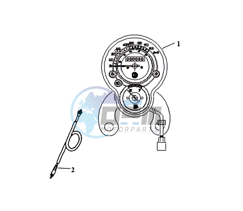 SPEEDOMETER / ALLO 50 (25 KM/H) (AJ05WA-NL) (L8-M0)