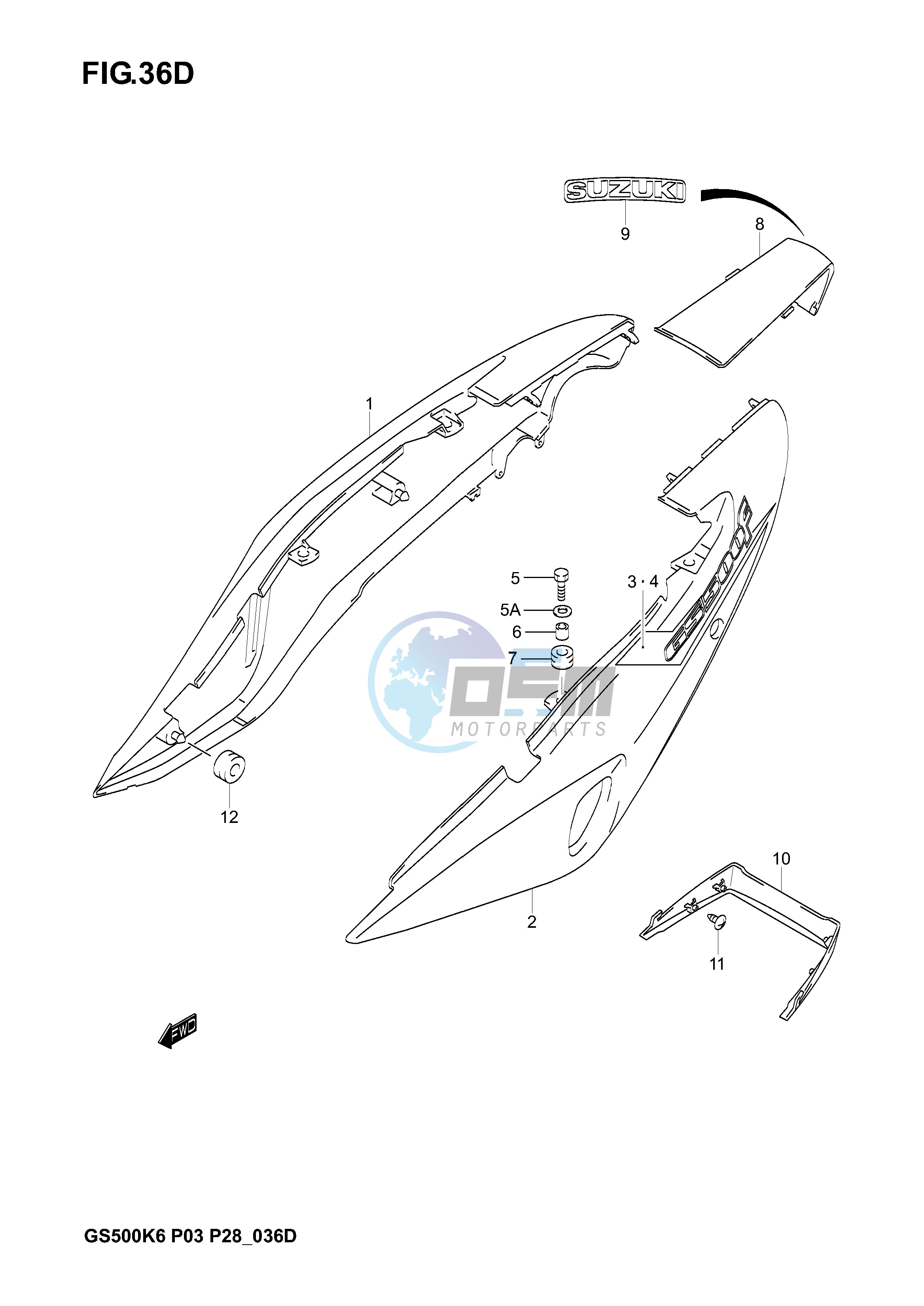 FRAME COVER (GS500FK5)