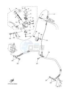 YFM700R YFM70RSBG RAPTOR 700R (2LS7) drawing FRONT MASTER CYLINDER