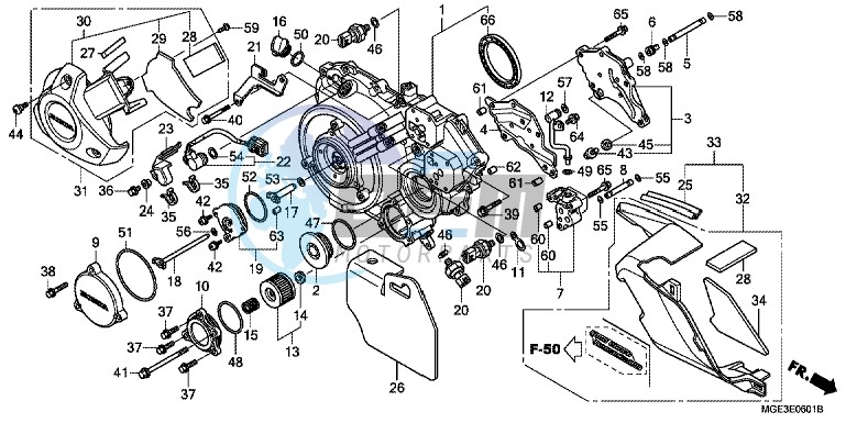 RIGHT CRANKCASE COVER (VFR1200FD)