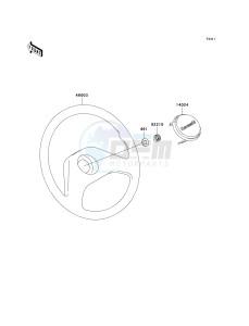 KAF 400 C [MULE 610 4X4 HARDWOODS GREEN HD] (C6F-C9F) C9F drawing STEERING WHEEL