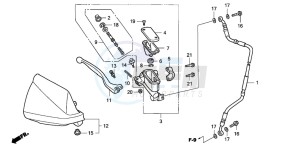 XR400R drawing FR. BRAKE MASTER CYLINDER (CM)