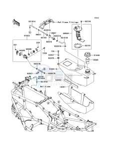 KFX700 KSV700A7F EU drawing Fuel Tank