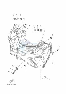 CZD300-A XMAX 300 (BMK1) drawing HEADLIGHT