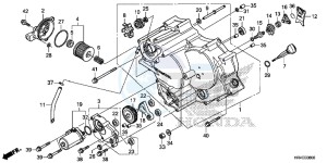 TRX500FE1H Europe Direct - (ED) drawing FRONT CRANKCASE COVER