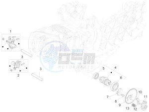 Sprint Sport 150 4T 3V iGet ABS (EMEA) drawing Rocking levers support unit