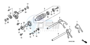 CBF1000AA UK - (E / MKH) drawing GEARSHIFT DRUM