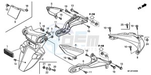 CBR600RA9 Korea - (KO / ABS) drawing REAR FENDER