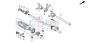 CBR600FS drawing GEARSHIFT DRUM