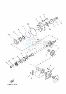 YFM700FWAD GRIZZLY 700 EPS (BFEG) drawing MIDDLE DRIVE GEAR