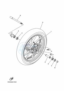 XSR900 MTM850 (BAEE) drawing FRONT WHEEL