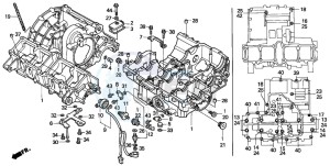 CB1000F drawing CRANKCASE