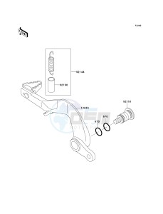 KX 85 A [KX85 MONSTER ENERGY] (A6F - A9FA) A9FA drawing BRAKE PEDAL