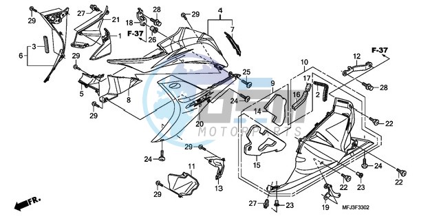 LOWER COWL (L.) (CBR600RR9,A/RA9,A)