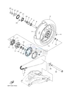 MTN1000 MT-10 MT-10 (B677) drawing REAR WHEEL