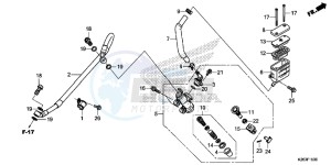 MSX125E MSX125 UK - (E) drawing REAR BRAKE MASTER CYLINDER