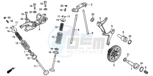 CG125 drawing CAMSHAFT/VALVE