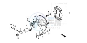 CG125 drawing REAR BRAKE PANEL