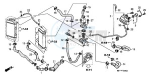 XL700V9 France - (F / CMF SPC) drawing WATER HOSE/THERMOSTAT