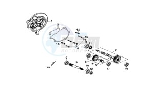 HD 2 125 drawing CRANKCASE - DRIVE SHAFT