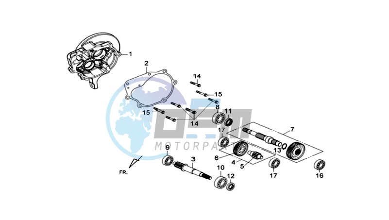 CRANKCASE - DRIVE SHAFT