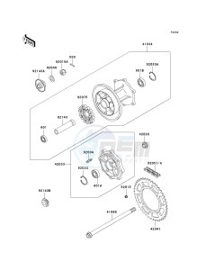 KL 650 A [KLR650] (A10-A14) [KLR650] drawing REAR HUB