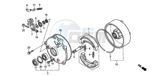 TRX250TE FOURTRAX RECON ES drawing REAR BRAKE DRUM