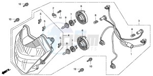 FJS400D SILVER WING drawing HEADLIGHT