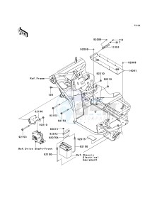 KAF 400 A [MULE 610 4X4] (A6F-AF) A7F drawing ENGINE MOUNT