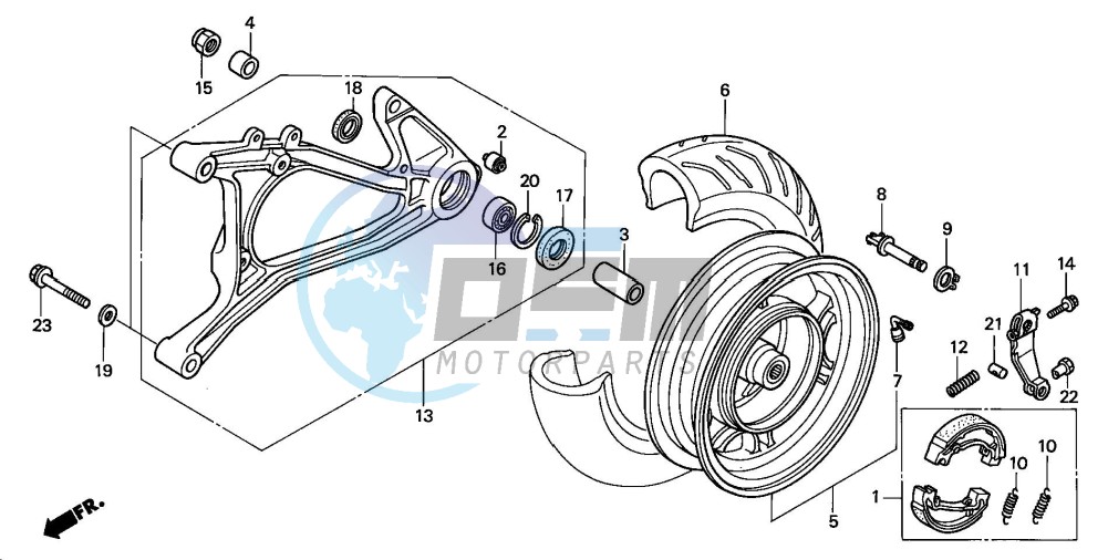 REAR WHEEL/SWINGARM