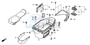 FJS600 SILVER WING drawing LUGGAGE BOX