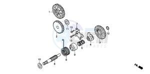 CRM75R drawing KICK STARTER SPINDLE