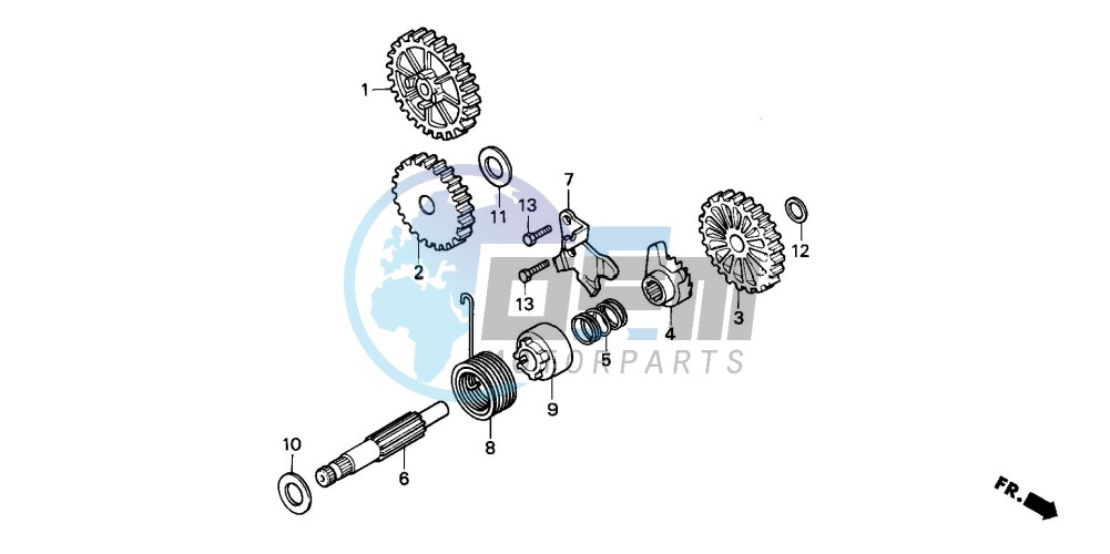 KICK STARTER SPINDLE