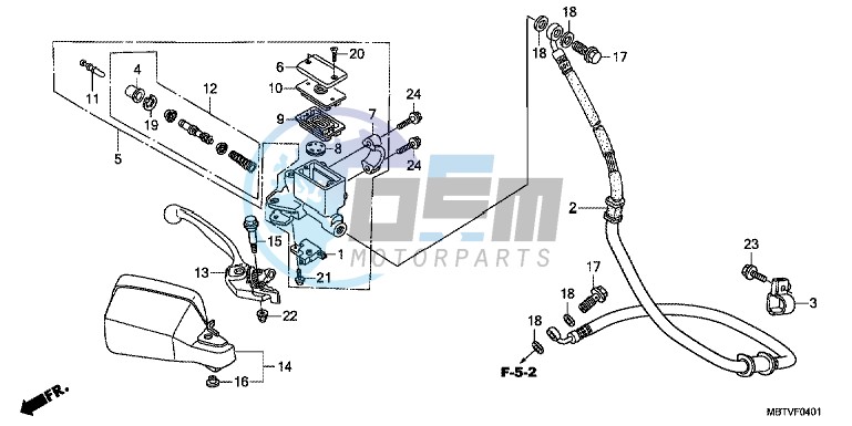 FR. BRAKE MASTER CYLINDER (XL1000VA)