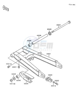 ZX 600 C [NINJA 600R] (C8-C9) [NINJA 600R] drawing SWINGARM