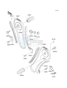 VN 800 A [VULCAN 800] (A6-A9) [VULCAN 800] drawing CAMSHAFT-- S- -_TENSIONER