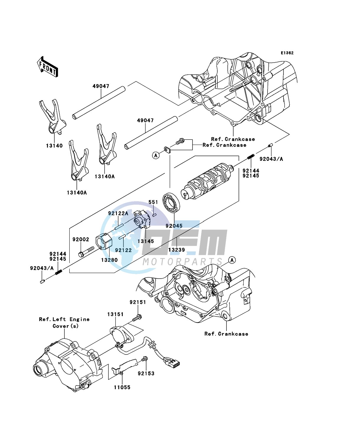 Gear Change Drum/Shift Fork(s)