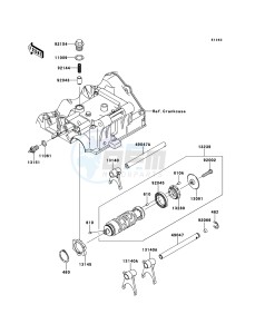 NINJA 250R EX250KBF GB XX (EU ME A(FRICA) drawing Gear Change Drum/Shift Fork(s)