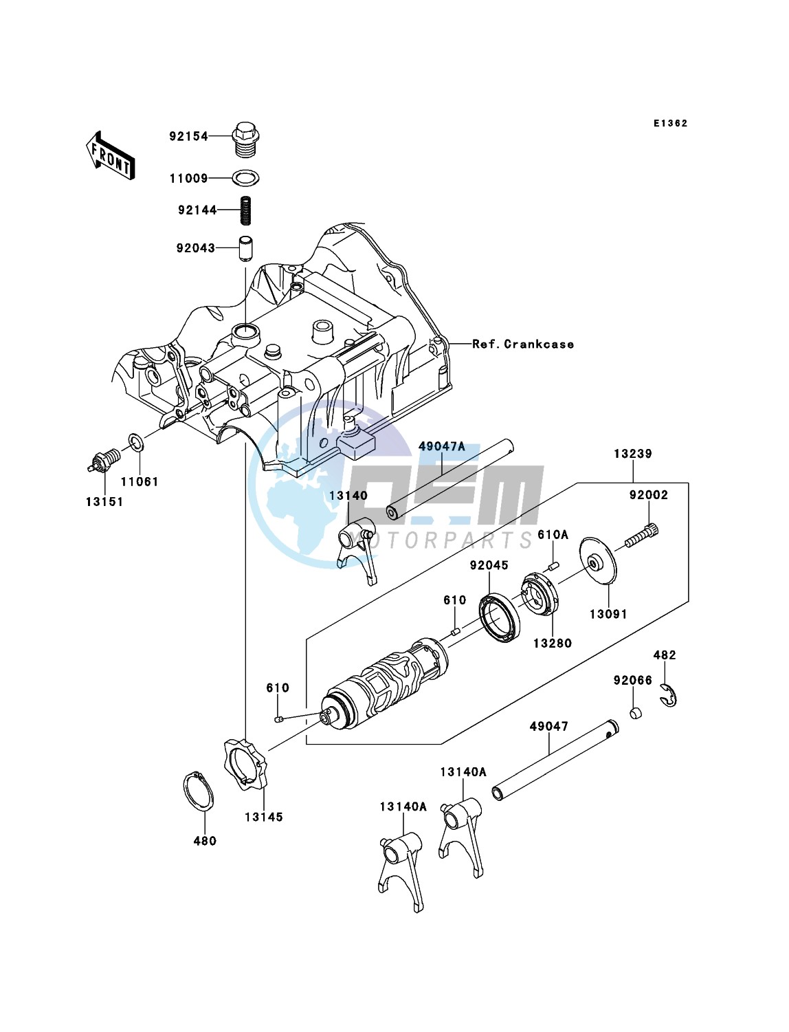 Gear Change Drum/Shift Fork(s)