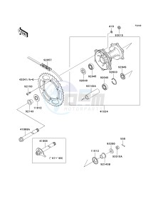 KLX 300 A [KLX300R] (A2-A6) [KLX300R] drawing REAR HUB