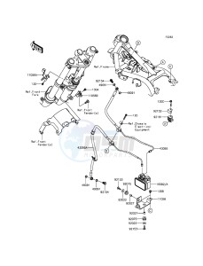 NINJA 300 ABS EX300BEF XX (EU ME A(FRICA) drawing Brake Piping