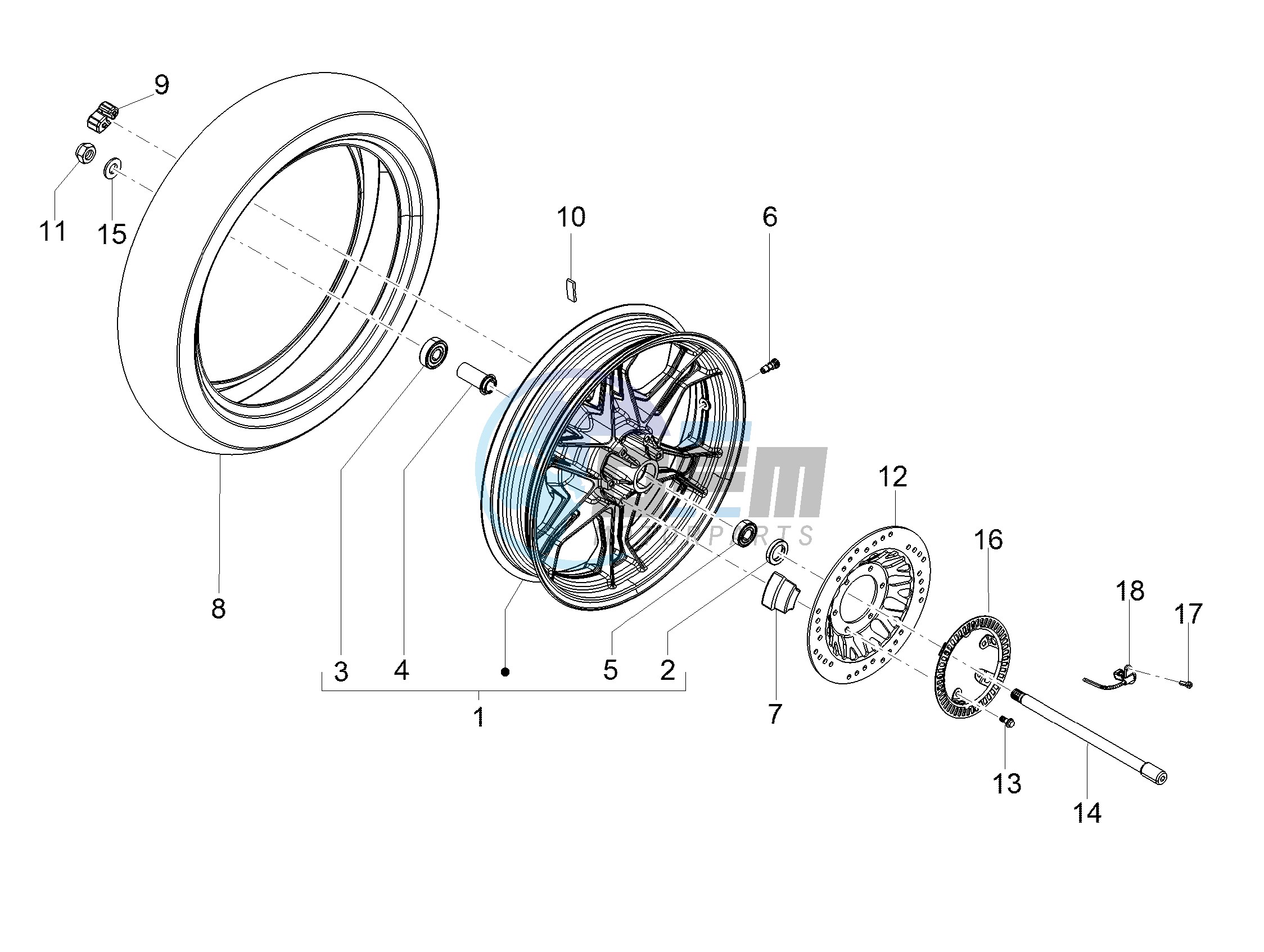 Rear wheel