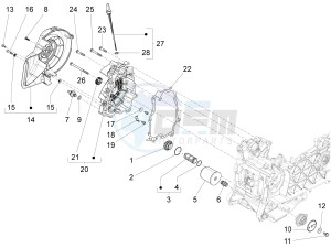 S 125 4T 3V ie drawing Flywheel magneto cover - Oil filter