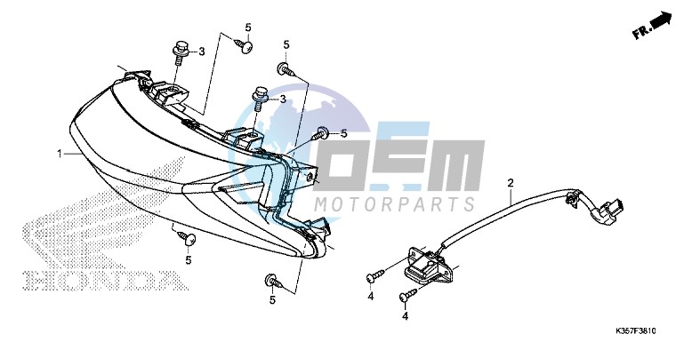 REAR COMBINATION LIGHT/LICENSE LIGHT