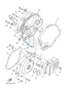 TT-R125 TT-R125LWE (19CT 19CU) drawing CRANKCASE COVER 1