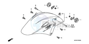 VFR8009 UK - (E / MME) drawing FRONT FENDER