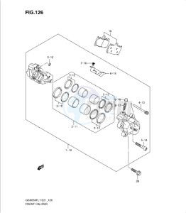 GSXF650 drawing FRONT CALIPER (GSX650FL1 E24)