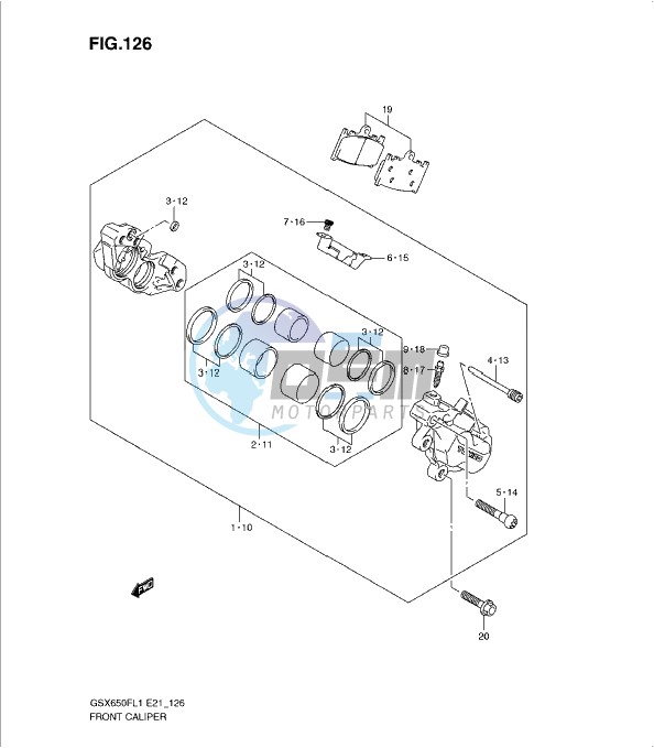 FRONT CALIPER (GSX650FL1 E24)