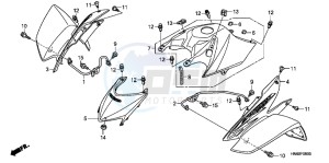 TRX250XD TRX250X Australia - (U) drawing FRONT FENDER