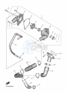 YZF600W YZF-R6 (BN6U) drawing WATER PUMP